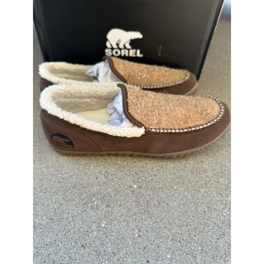 SOREL Dude Moc Mens Slippers Shoes in Elk Size 10